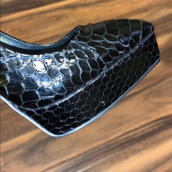 NWOT Saint  Laurent Croc Platform Heels - Picture 5 of 7